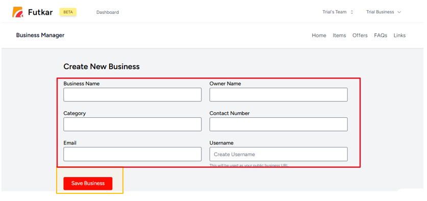 FUTKAR workflow screenshot