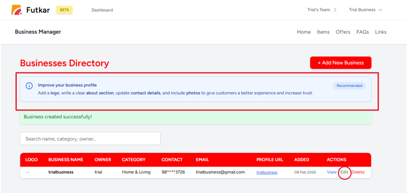 FUTKAR workflow screenshot