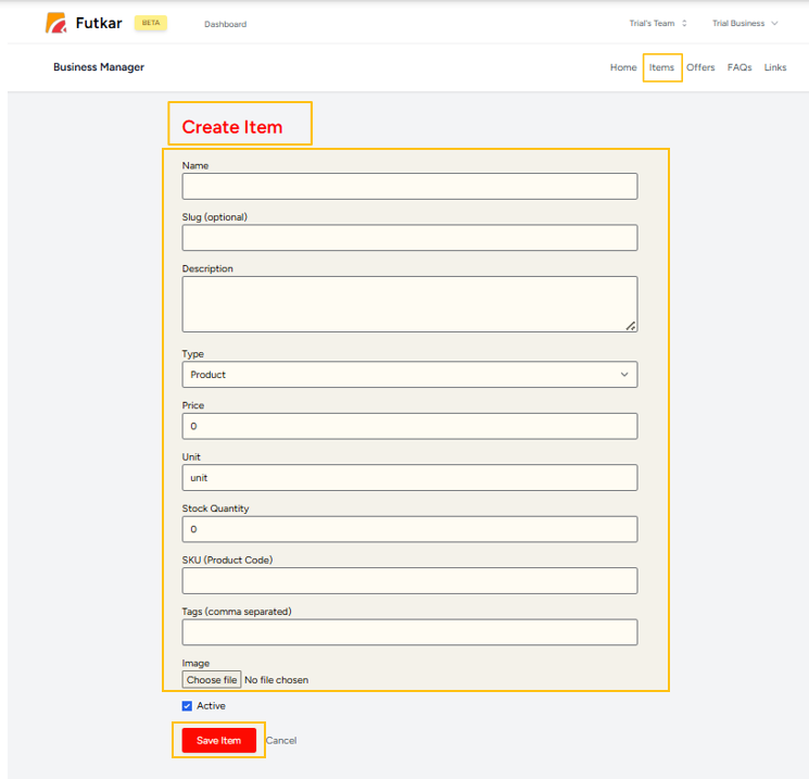 FUTKAR workflow screenshot
