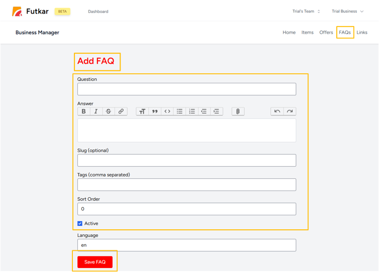 FUTKAR workflow screenshot