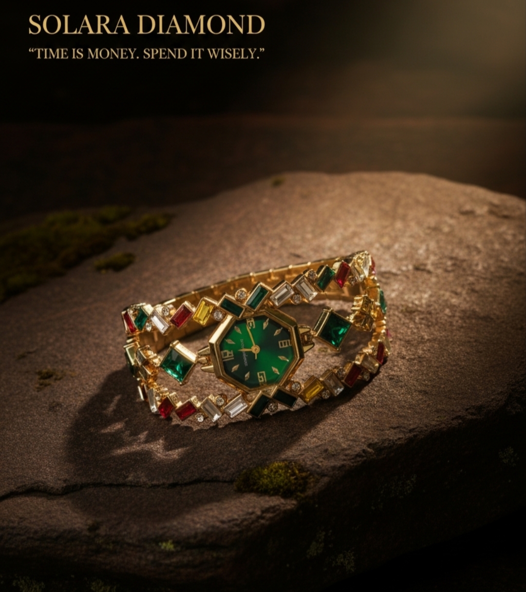 Green Colour bangles and Watch